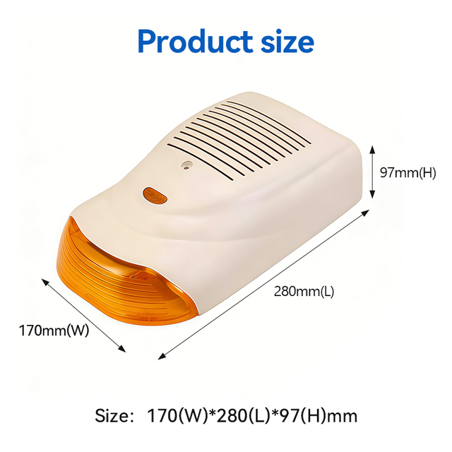 Professional ABS Durable Waterproof Fire Strobe Light Siren 128dB Emergency Alarm System