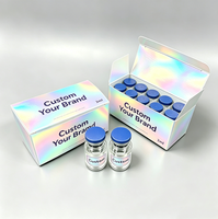 Boîtes de flacons holographiques personnalisées, gaufrées, étanches, 3 ml x 10, emballage de médicaments écologique avec impression et étiquettes personnalisées