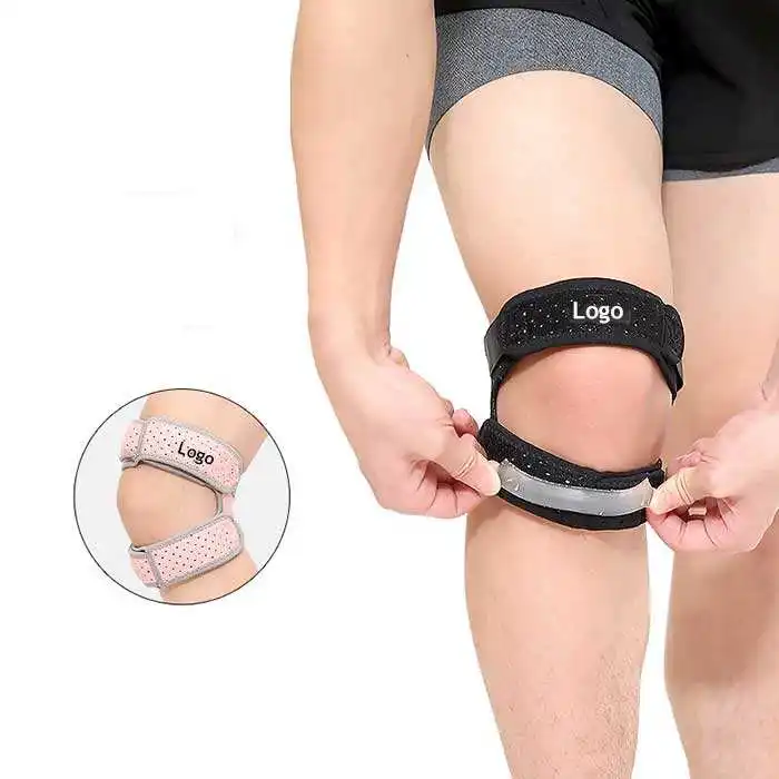 Hot Sale Adjustable Sports X Shape Tendon Patella Stabilizer Knee Belt Straps Top Bottom Pain Relief Support Brace