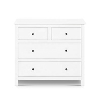 Commode à tiroirs de chambre à coucher blanche moderne Armoire de rangement pour vêtements de salon Commode en bois à 4 tiroirs Commode pour bébé