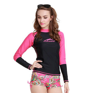 Sbart Personalizar Rashguard Mujer Camisa de natación de manga larga Protección solar Rashie Quick Dry Rash Vest Surf Rash Guard para mujeres - Product Image 4