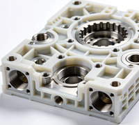 Pièce en plastique technique usinée sur tour en ABS nylon bleu naturel, accessoires de machines CNC