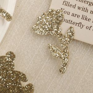 Nouvelle mini-patch brodé thermocollant avec paillettes, motifs Chat, Ours, Nœud papillon, Rose, Cerise pour la décoration de vêtements, chapeaux et sacs - Product Image 4