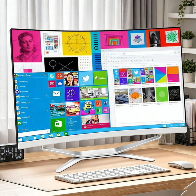 XSL Core I3 I5 I7 2-12th Gen 27 Inch Curved Screen Gaming PC Brand New All in One Desktop Computers