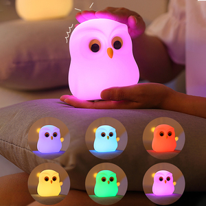Búho ilusorio que cambia de Color Led lámpara de luz de noche sincronización LED luz de noche lámpara recargable USB dormitorio Gadgets pequeño 60 moderno - Product Image 2
