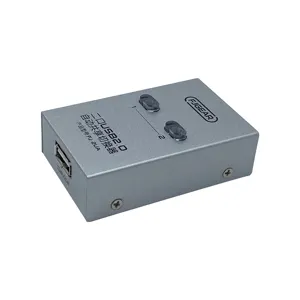 FJ-2UA-T Fjgear 2 Poort Usb2.0 Automatische Sharing Switch Met 2 Puur Koperen Kabels 480Mbps Toetsenbord/Sneltoets Of Drukknop Switching