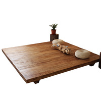 Cama de Plataforma Baja de Madera, Tamaño King, Multiusos, Estilo Japonés, Tatami, Madera de Pino Sólida, Moderna, Estilo Nórdico
