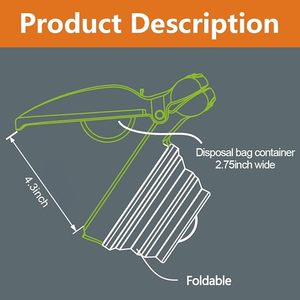 Bolsas Ecológicas Plegables para Excrementos de Perro con Clip de Silicona Impermeable para Paseos y Recogedor de Desechos - Product Image 5