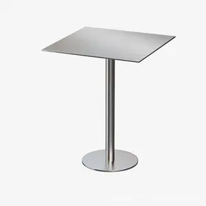 wholesale Stainless Steel Modern Restaurant 60X60 Square Dining Table Coffee Outdoor Tables