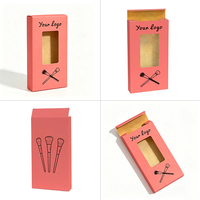 Carpeta de Embalaje Cosmético de Papel Reciclado de Alta Gama para Ventanas, con Laminado Mate, Grabado en Relieve y Forro de Esponja para Maquillaje de Colorete