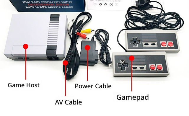OEM/ODM Retro Game Console 500 Built-in Games Dual Player ABS Material Custom Design Multi-Language Support Wired Connection
