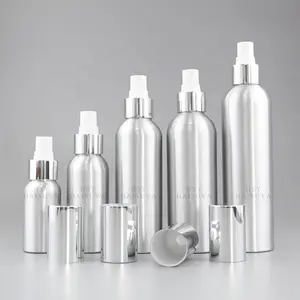 Factory Wholesale Fine Mist Atomizer Sunscreen Cleaning Aluminium Spray Bottle With Electroplating Nozzle 100ml 200ml