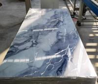 Panneau mural en PVC durable effet marbre avec protection UV pour la décoration intérieure commerciale