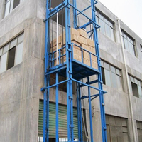 Plateforme élévatrice murale pour marchandises, petit élévateur à marchandises à double rail pour entrepôts