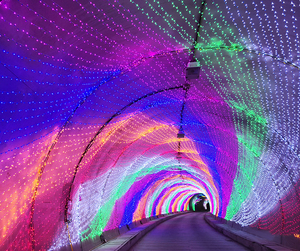 Éclairage extérieur coloré de grande taille pour allée, motif tunnel temporel, pour décoration de fêtes - Product Image 1