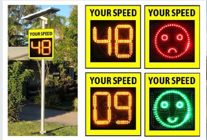 Señal de Velocidad con Radar Solar, de Aluminio, Impermeable, con LED y Cara Sonriente, para Carreteras y Escuelas - Product Image 5