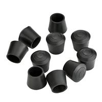 Capuchons de jambe de meubles ronds noirs pour chaise et table Tube de tuyau en caoutchouc Couverture d'extrémité Chaussettes Plug Pad de Protection de sol