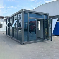 Maison conteneur préfabriquée de style moderne, écologique, 20 pieds/40 pieds, étanche et résistante au vent, villa, cuisine, chambre, boutique à vendre