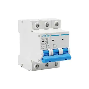 Interruttore di circuito trifase singolo di vendita diretta del produttore 6a 10a 16a 32a 40a 63a Mcb 1p 2p 3p 4p