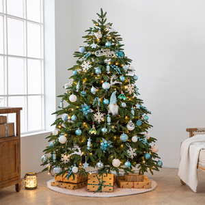 Bán Buôn Cây Giáng Sinh <span class=keywords><strong>Crismas</strong></span> Xanh 150-210Cm Với Đồ Trang Trí Màu Vàng Trắng Và Đèn Led - Product Image 5