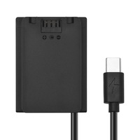 Adaptateur coupleur USB-C pour batterie factice NP-FZ100 avec câble d'alimentation USB Type-C à ressort, remplacement pour appareils photo