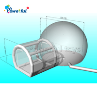 Tente bulle transparente pour 6 à 8 personnes, tente géodésique gonflable transparente pour le glamping, tente igloo