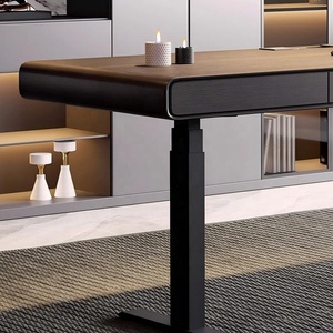 Bureau de levage électrique intelligent en bois massif Style italien minimaliste moderne modulaire étude maison ordinateur travail immeuble de bureaux chambre à coucher - Product Image 5