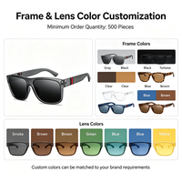 Vente en gros de lunettes de soleil polarisées design de luxe avec logo personnalisé en plastique UV400 pour femmes hommes élégantes pour les loisirs conduite lunettes de soleil