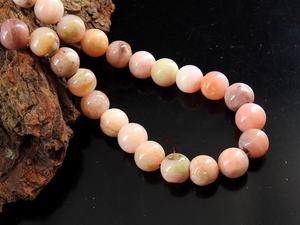 โอปอลเปรูสีชมพู หินธรรมชาติ เม็ดหลวม ขัดเรียบ รูปทรงสม่ำเสมอ ขนาด 8 มม. รับรองโดยบุคคลที่สาม ขนาดรู 0.50 มม. สำหรับทำเครื่องประดับ - Product Image 4