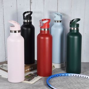 Termo portátil de acero inoxidable de 25 oz con asas, botella de agua al vacío para deportes al aire libre, estilo americano de boca ancha, olla espacial, frasco. - Product Image 2