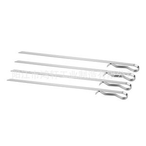 Brochettes plates en acier inoxydable 41,3 cm, épaisseur 1,8 mm, pour grillades d'agneau, outils de cuisine en plein air - Product Image 1