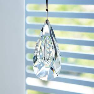 Pingente de Cristal Transparente Facetado Esculpido, Ornamento Prismático para Janela, Natal, Budismo, Arco-íris, Ecológico - Product Image 4