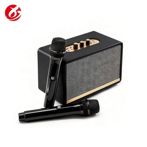 Nouvelle radio rétro en bois de bureau M19 20W à volume élevé, mini stéréo, cadeau de vacances, karaoké, haut-parleur Bluetooth portable sans fil - Product Image 5