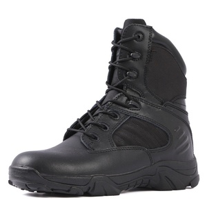 Men's Tactical <b>Work</b> <b>Boots</b> Leather Lightweight Breathable for Jungle Desert Use <b>Black</b> - Product Image 5