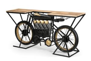 Mesa de Bar de la Mejor Calidad, Colección Iron/WD Cycle, Acabado Negro/Mango Ar, Material de Metal/Madera de Mango, Precio al por Mayor - Product Image 6