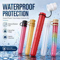 Tube d'emballage pour cigarettes enroulées sur mesure multi-tailles 98 mm, 116 mm, 120 mm, tubes pré-roulés en plastique recyclable avec couvercles
