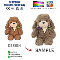 Boneka Anjing Teddy Lucu Custom, Bahan Katun PP 32cm, Lembut, Mengembang, Pereda Stres, Hadiah Ulang Tahun, Grosir OEM