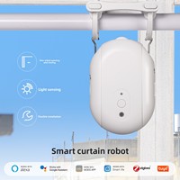 Robot de rideau intelligent Graffiti Zigbee avec contrôle à distance par application, assistant vocal et détection de lumière