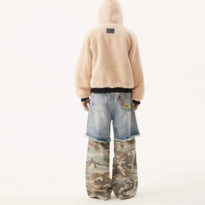 <span class=keywords><strong>Jeans</strong></span> de Alta Qualidade Pesado Pesado Longo Perna Larga Designer Afligido Denim Pant Homens Baggy Cargo Hip Hop <span class=keywords><strong>Camo</strong></span> Calças - Product Image 4