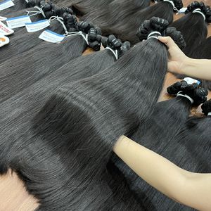 Extensiones de Cabello Humano Virgen Remy Vietnamita 100% Thanh, 100g, Color Negro Natural, Ondulado Liso, con Cierre de Encaje, Venta al Por Mayor Exclusiva - Product Image 6