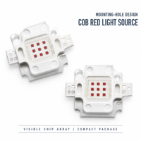 Sumber Cahaya LED Merah Chip-on-Board 620-630nm 650-660nm 100W 20-24V 4200mA Komponen Emitor Substrat Tembaga Merah