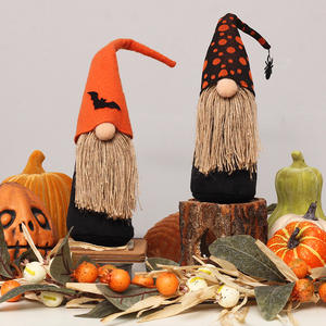 Decoración de Halloween, Muñeco de Tela de Seda con Forma de <span class=keywords><strong>Calabaza</strong></span>, Sin Rostro, Estilo Bosque, Anciano - Product Image 1