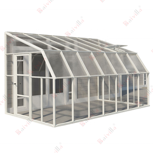 Estructura de aluminio que se adjunta a <span class=keywords><strong>la</strong></span> pared jardín de invierno, Solarium, terraza acristalada con policarbonato - Product Image 5