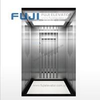 Asansör fabrika doğrudan satış paslanmaz çelik 450kg/630kg/800kg/1000kg FUJI insan asansörü ARD sistemi ile