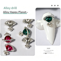 Breloques pour ongles Scintillantes Planètes en Alliage Strass Ciel Étoilé Multicolore Décorations Nail Art Vente en Gros
