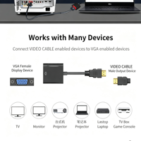 1080P Video-Audio-Konverter Adapter 3,5mm Audio-Buchse Micro-USB-Betriebene Video-Konvertierungsbox für TV Monitor Projektor