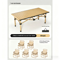 Table de camping pliable à hauteur réglable, moderne, en alliage d'aluminium, multifonctionnelle, portable, pour les voyages en plein air et les repas