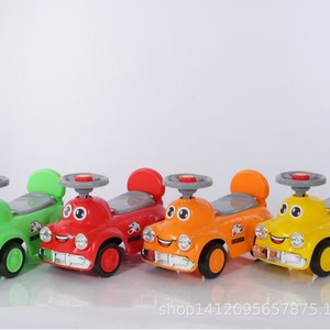Ride On Car For Kids 1-3 Years Old <b>Plastic</b> Four <b>Wheel</b> Musical Toy Vehicle With Steering <b>Wheel</b> And Seat - Product Image 4