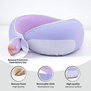 Almohada de Viaje Ecológica en Forma de U WANDER PLUS, 100% Poliéster, para Avión/Auto/Tren/Oficina, para Adultos, Color Morado - Product Image 5
