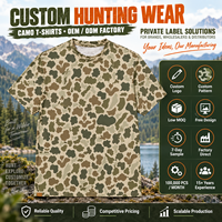T-shirt court d'été vintage camouflage délavé en tissu extensible confortable, ultra-doux, respirant, résistant au rétrécissement, avec protection UV et effet délavé personnalisé